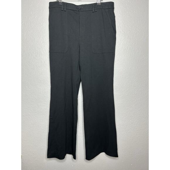 Anthropologie Pants - Anthropologie Essential Trouser Wide Leg Stretch Pockets Size 12